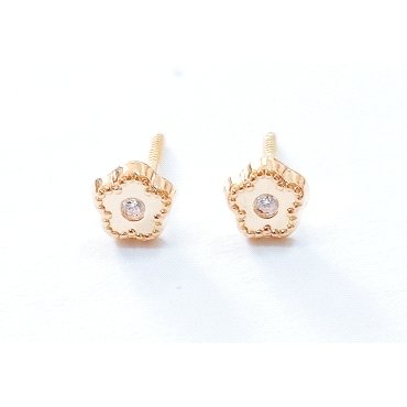 PENDIENTES NIÑA ORO AMARILLO PIEDRA                                   