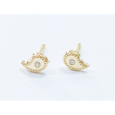 PENDIENTES NIÑA ORO AMARILLO PIEDRA                                   
