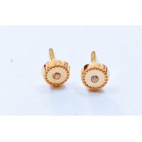 PENDIENTES NIÑA ORO AMARILLO PIEDRA                                   