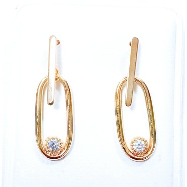 PENDIENTES ORO AMARILLO PIEDRA                                        