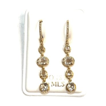 PENDIENTES ORO AMARILLO BRILLANTES                                    