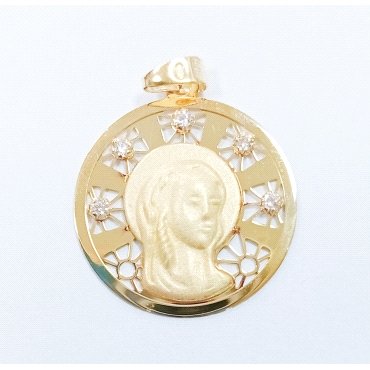 MEDALLAS ORO AMARILLO PIEDRA                                          