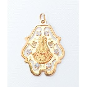 MEDALLA O.A VIRGEN DEL ROCIO FLOR NUEVA C/4 GARRAS C/ZAS              