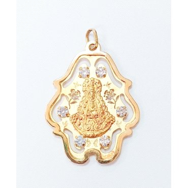 MEDALLA O.A VIRGEN DEL ROCIO FLOR NUEVA C/4 GARRAS C/ZAS              