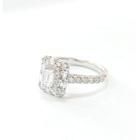SORTIJA ORO BLANCO BRILLANTES                                         