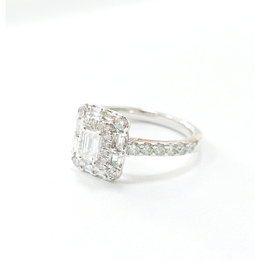 SORTIJA ORO BLANCO BRILLANTES                                         