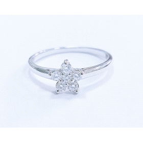 SORTIJA ORO BLANCO BRILLANTES                                         