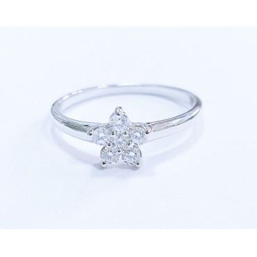 SORTIJA ORO BLANCO BRILLANTES                                         