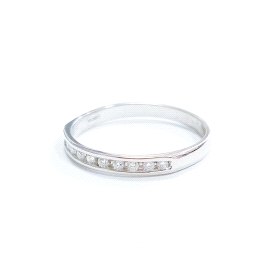 SORTIJA ORO BLANCO BRILLANTES                                         
