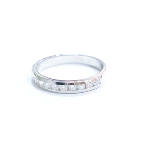 SORTIJA ORO BLANCO BRILLANTES                                         