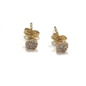 PENDIENTES ORO AMARILLO BRILLANTES                                    