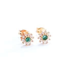 PENDIENTES ORO AMARILLO BRILLANTES                                    