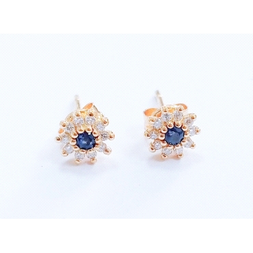 PENDIENTES ORO AMARILLO BRILLANTES                                    