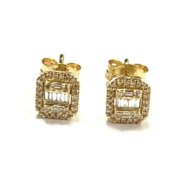 PENDIENTES ORO AMARILLO BRILLANTES                                    