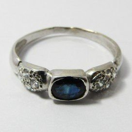 SORTIJA ORO BLANCO PIEDRA