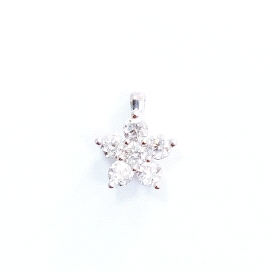COLGANTE ORO BLANCO BRILLANTES                                        