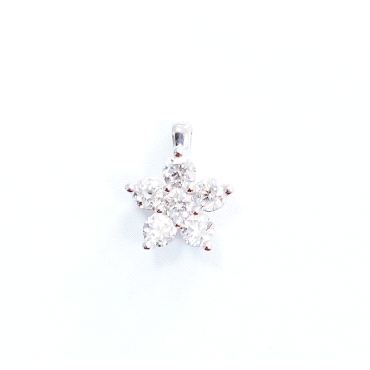COLGANTE ORO BLANCO BRILLANTES                                        