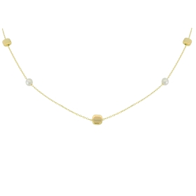 9 KILATES GARGANTILLA ORO AMARILLO PERLA                              