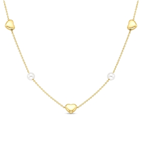 9 KILATES GARGANTILLA ORO AMARILLO PERLA                              