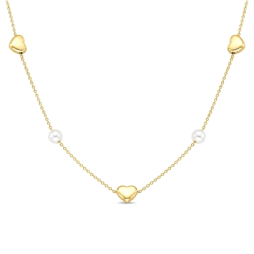 9 KILATES GARGANTILLA ORO AMARILLO PERLA                              