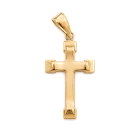 9 KILATES CRUZ ORO AMARILLO LISO                                      