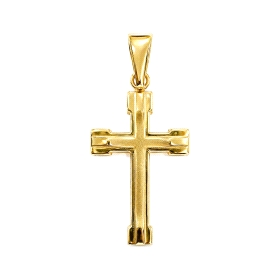 9 KILATES CRUZ ORO AMARILLO LISO                                      