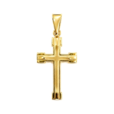9 KILATES CRUZ ORO AMARILLO LISO                                      
