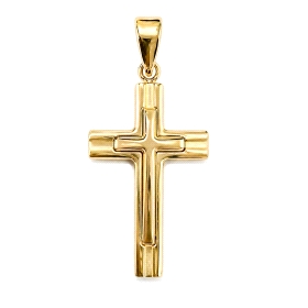 9 KILATES CRUZ ORO AMARILLO LISO                                      