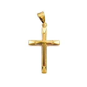 9 KILATES CRUZ ORO AMARILLO LISO                                      