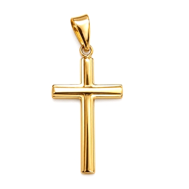 9 KILATES CRUZ ORO AMARILLO LISO                                      
