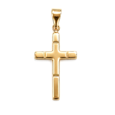 9 KILATES CRUZ ORO AMARILLO LISO                                      