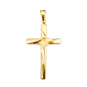 9 KILATES CRUZ ORO AMARILLO LISO                                      
