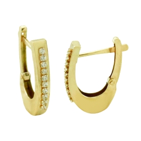 9 KILATES AROS ORO AMARILLO PIEDRA                                    