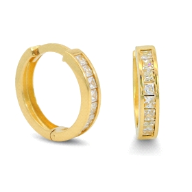 9 KILATES AROS ORO AMARILLO PIEDRA                                    