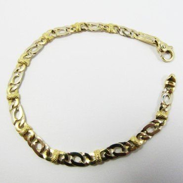 PULSERA SRA. ORO BICOLOR ITALIANO LISO
