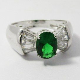 SORTIJA ORO BLANCO ITALIANO PIEDRA