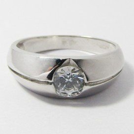 SORTIJA ORO BLANCO ITALIANO PIEDRA