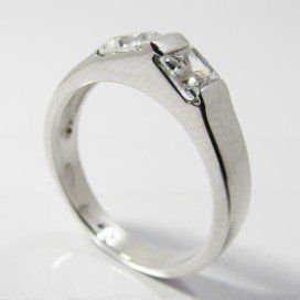 SORTIJA ORO BLANCO ITALIANO PIEDRA