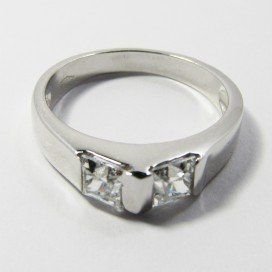 SORTIJA ORO BLANCO ITALIANO PIEDRA