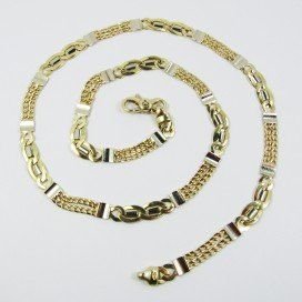 GARGANTILLA ORO BICOLOR ITALIANO LISO