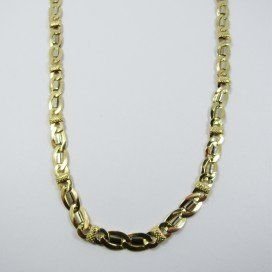 GARGANTILLA ORO BICOLOR ITALIANO LISO