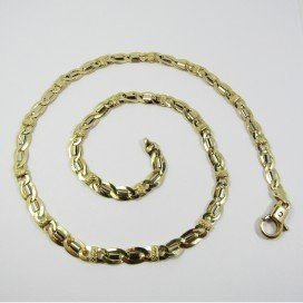 GARGANTILLA ORO BICOLOR ITALIANO LISO