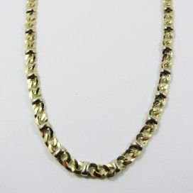 GARGANTILLA ORO BICOLOR ITALIANO LISO