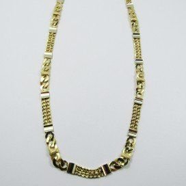GARGANTILLA ORO BICOLOR ITALIANO LISO