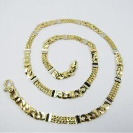 GARGANTILLA ORO BICOLOR ITALIANO LISO