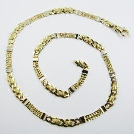 GARGANTILLA ORO BICOLOR ITALIANO LISO