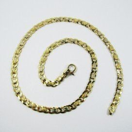 GARGANTILLA ORO BICOLOR ITALIANO LISO