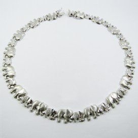 GARGANTILLA ORO BLANCO ITALIANO PIEDRA