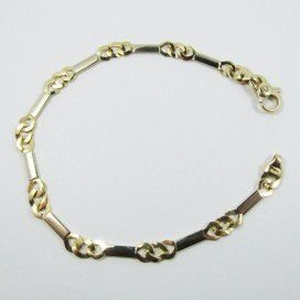 PULSERA SRA. ORO BICOLOR ITALIANO LISO