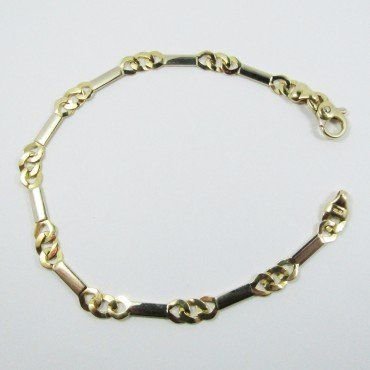 PULSERA SRA. ORO BICOLOR ITALIANO LISO
